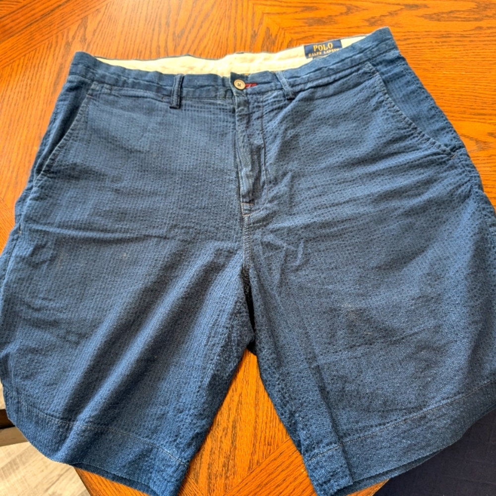 Polo Ralph Lauren Blue Seersucker Shorts